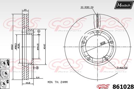 Maxtech 72938026 - Поршень, корпус скоби гальма autocars.com.ua