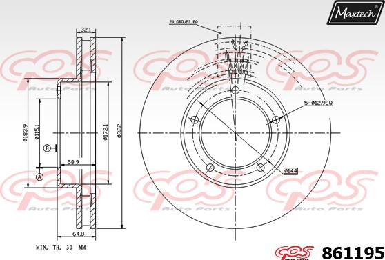 Maxtech 72938030 - Поршень, корпус скоби гальма autocars.com.ua