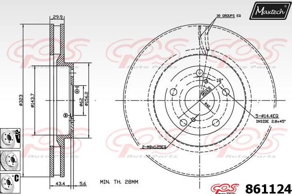 Maxtech 72938048 - Поршень, корпус скоби гальма autocars.com.ua