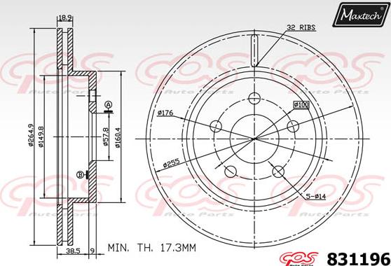 Maxtech 72938053 - Поршень, корпус скоби гальма autocars.com.ua