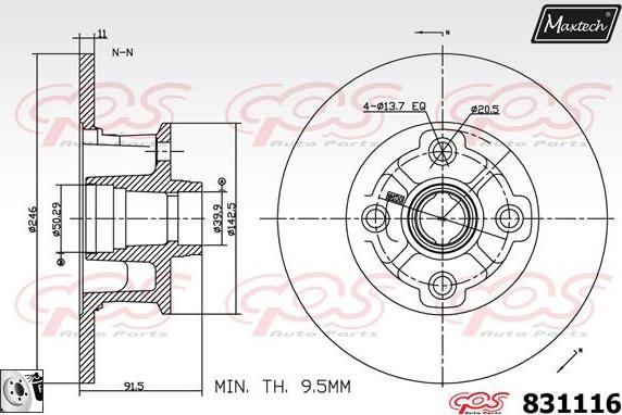 Maxtech 72938077 - Поршень, корпус скоби гальма autocars.com.ua