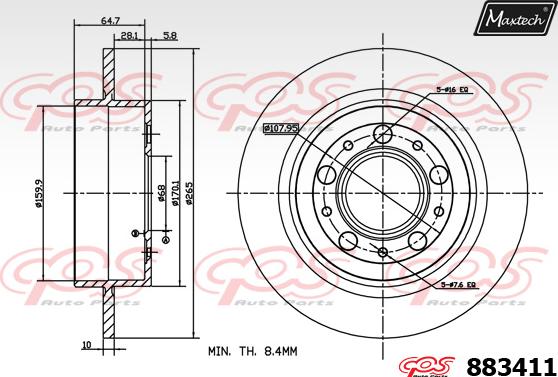 Maxtech 72940005 - Поршень, корпус скоби гальма autocars.com.ua