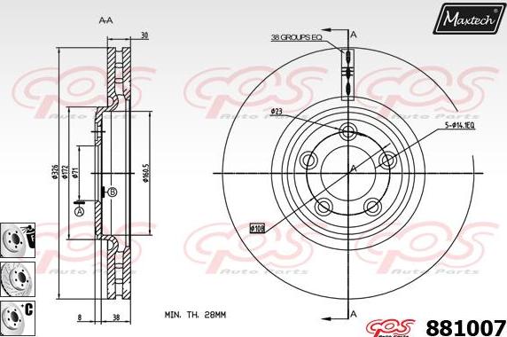 Maxtech 72940008 - Поршень, корпус скоби гальма autocars.com.ua