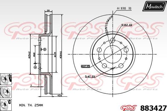 Maxtech 72940009 - Поршень, корпус скоби гальма autocars.com.ua