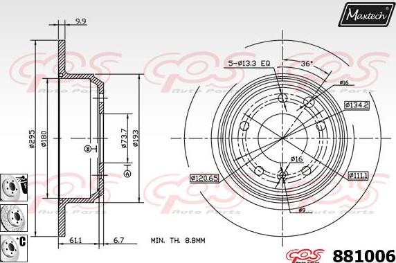 Maxtech 72940013 - Поршень, корпус скоби гальма autocars.com.ua