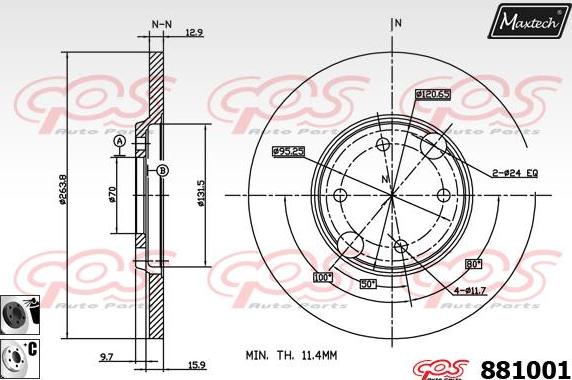 Maxtech 72940015 - Поршень, корпус скоби гальма autocars.com.ua