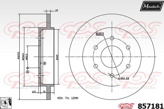 Maxtech 72940021 - Поршень, корпус скоби гальма autocars.com.ua