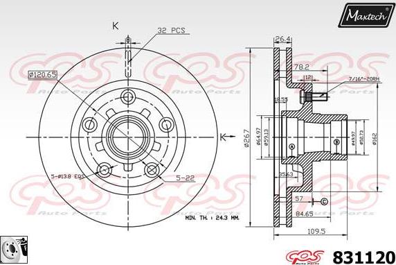 Maxtech 72940029 - Поршень, корпус скоби гальма autocars.com.ua