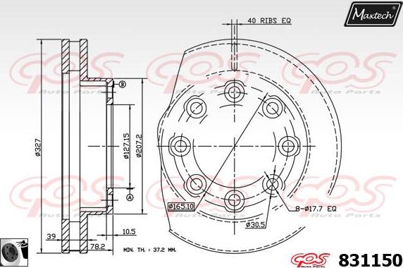 Maxtech 72940032 - Поршень, корпус скоби гальма autocars.com.ua