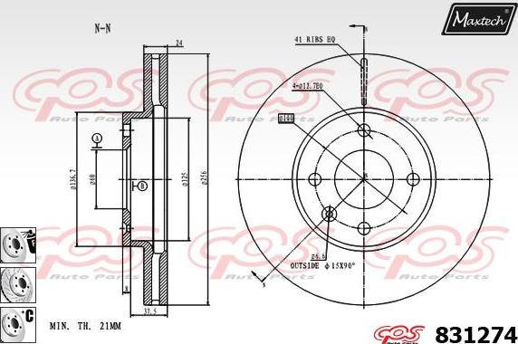 Maxtech 857017 - Тормозной диск autodnr.net