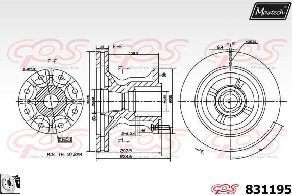 Maxtech 72940043 - Поршень, корпус скоби гальма autocars.com.ua