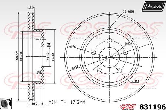 Maxtech 72940044 - Поршень, корпус скоби гальма autocars.com.ua