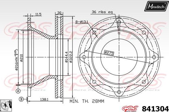 Maxtech 72941008 - Поршень, корпус скоби гальма autocars.com.ua