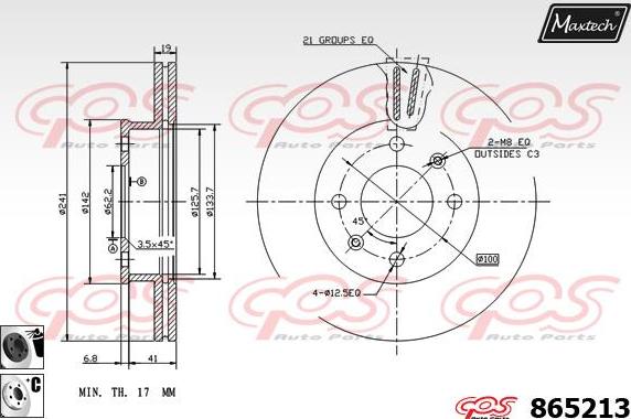 Maxtech 72942010 - Поршень, корпус скоби гальма autocars.com.ua