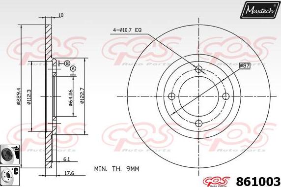 Maxtech 72942018 - Поршень, корпус скоби гальма autocars.com.ua