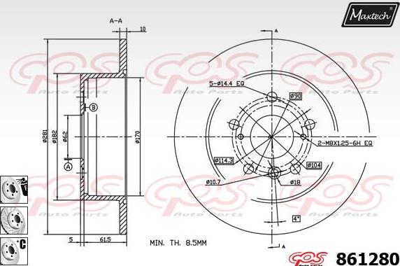 Maxtech 72943002 - Поршень, корпус скоби гальма autocars.com.ua