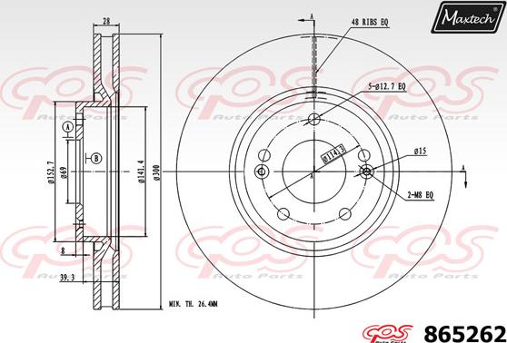 Maxtech 72943003 - Поршень, корпус скоби гальма autocars.com.ua