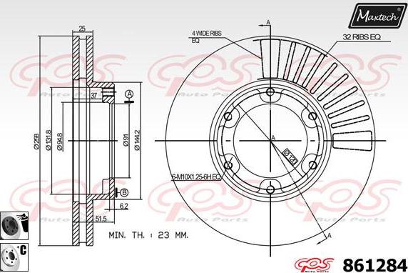 Maxtech 72943004 - Поршень, корпус скоби гальма autocars.com.ua