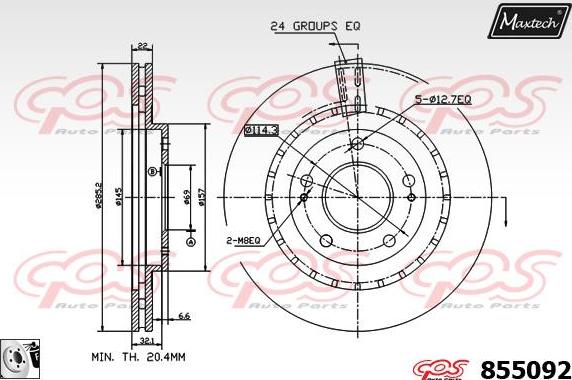 Maxtech 72943027 - Поршень, корпус скоби гальма autocars.com.ua