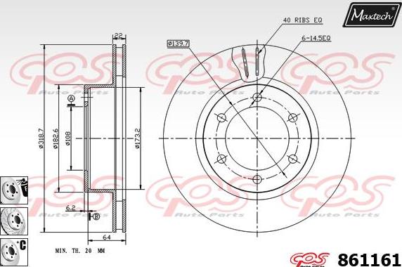 Maxtech 72944006 - Поршень, корпус скоби гальма autocars.com.ua