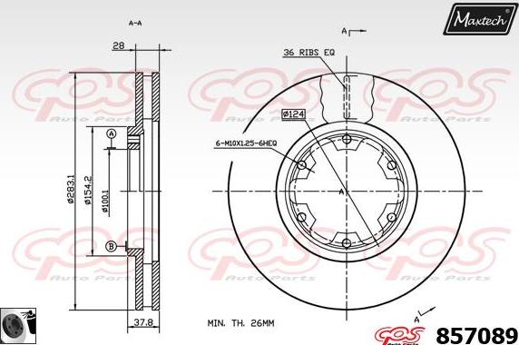 Maxtech 72944028 - Поршень, корпус скоби гальма autocars.com.ua