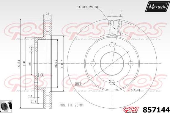 Maxtech 72944035 - Поршень, корпус скоби гальма autocars.com.ua