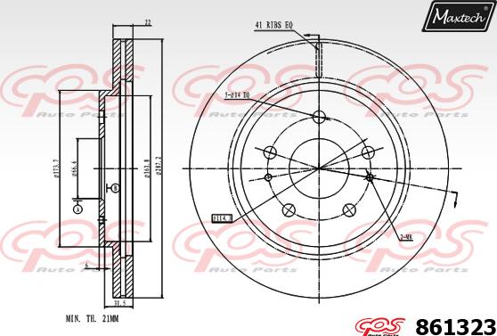 Maxtech 72945005 - Поршень, корпус скоби гальма autocars.com.ua