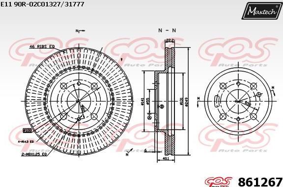 Maxtech 72945009 - Поршень, корпус скоби гальма autocars.com.ua