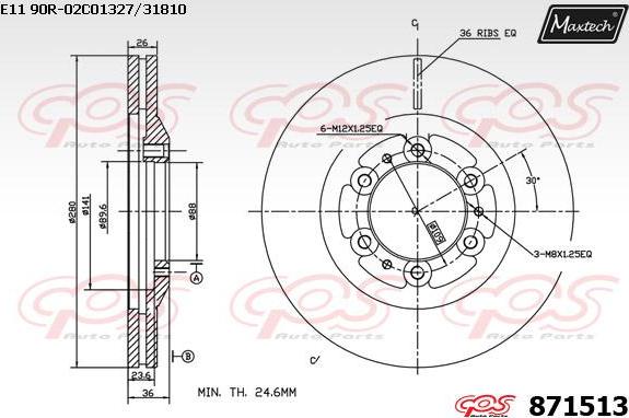 Maxtech 72945013 - Поршень, корпус скоби гальма autocars.com.ua