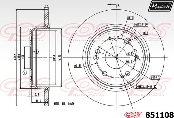 Maxtech 72945014 - Поршень, корпус скоби гальма autocars.com.ua