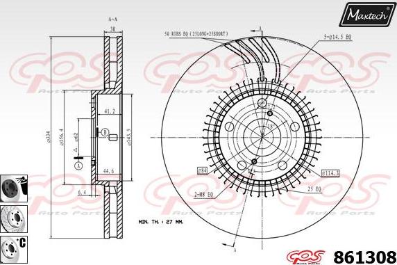 Maxtech 72945015 - Поршень, корпус скоби гальма autocars.com.ua