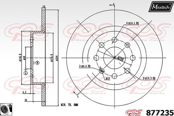 Maxtech 72945016 - Поршень, корпус скоби гальма autocars.com.ua