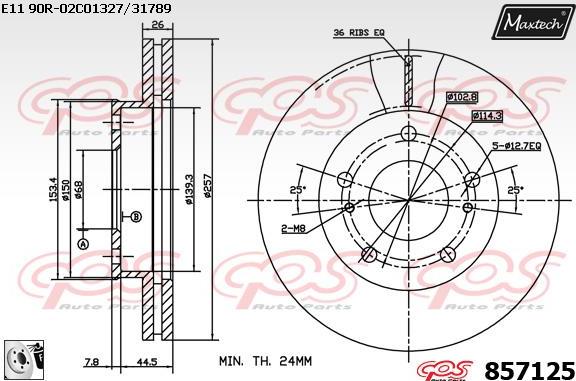 Maxtech 72945022 - Поршень, корпус скоби гальма autocars.com.ua