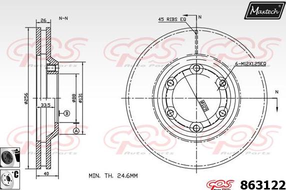 Maxtech 72946003 - Поршень, корпус скоби гальма autocars.com.ua