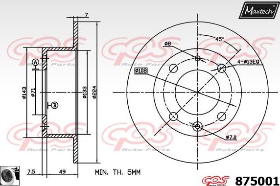 Maxtech 72946007 - Поршень, корпус скоби гальма autocars.com.ua