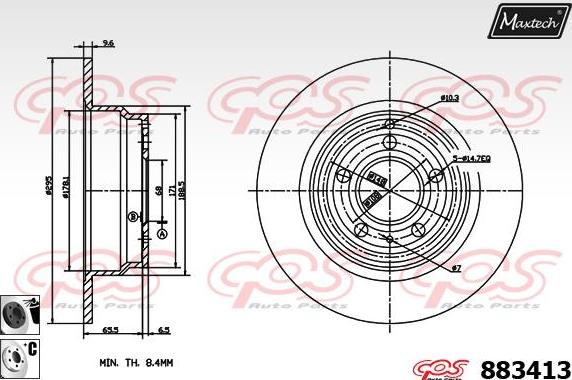 Maxtech 72946011 - Поршень, корпус скоби гальма autocars.com.ua