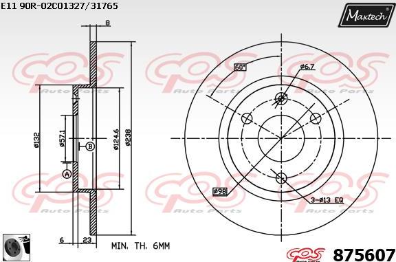 Maxtech 72948007 - Поршень, корпус скоби гальма autocars.com.ua