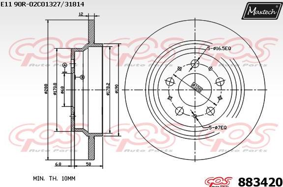 Maxtech 72948013 - Поршень, корпус скоби гальма autocars.com.ua