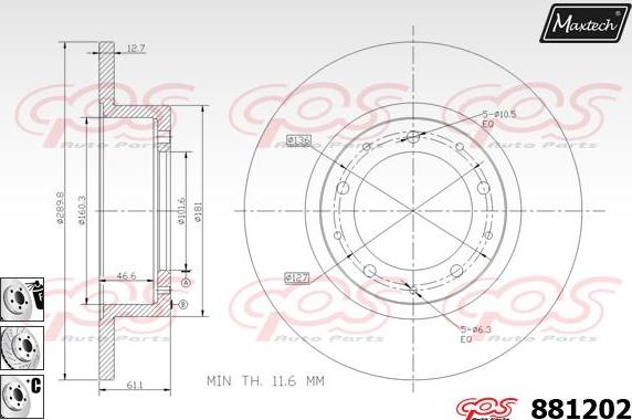 Maxtech 72948021 - Поршень, корпус скоби гальма autocars.com.ua