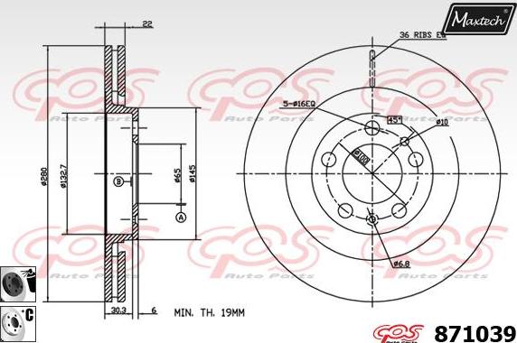 Maxtech 72948026 - Поршень, корпус скоби гальма autocars.com.ua