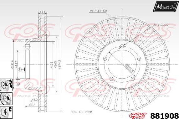 Maxtech 72948028 - Поршень, корпус скоби гальма autocars.com.ua