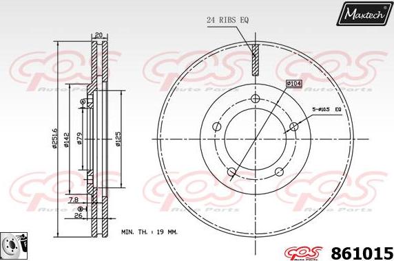 Maxtech 72948051 - Поршень, корпус скоби гальма autocars.com.ua