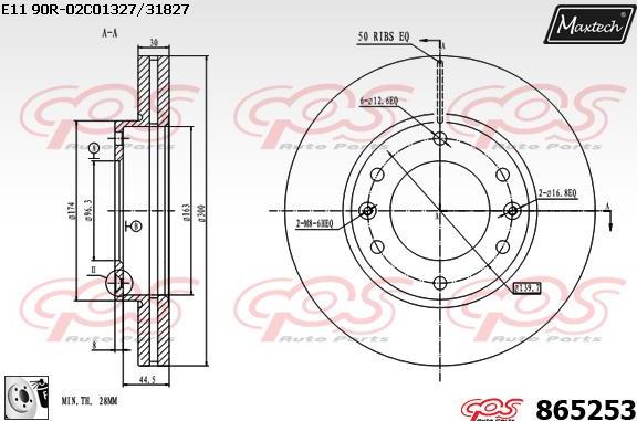 Maxtech 72948066 - Поршень, корпус скоби гальма autocars.com.ua