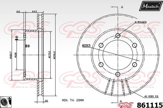 Maxtech 72948073 - Поршень, корпус скоби гальма autocars.com.ua