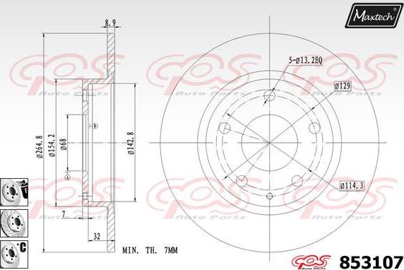 Maxtech 72951003 - Поршень, корпус скоби гальма autocars.com.ua