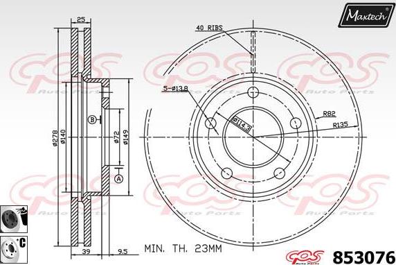 Maxtech 72951006 - Поршень, корпус скобы тормоза autodnr.net