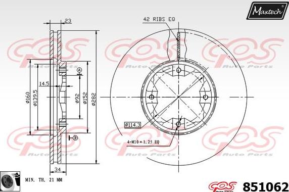 Maxtech 72951008 - Поршень, корпус скоби гальма autocars.com.ua