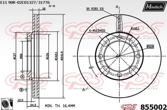 Maxtech 72951013 - Поршень, корпус скоби гальма autocars.com.ua