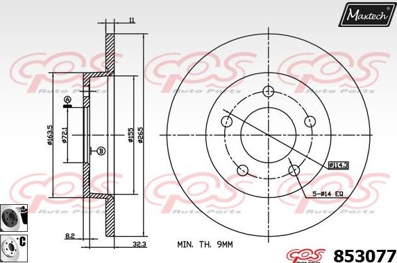 Maxtech 72951015 - Поршень, корпус скоби гальма autocars.com.ua