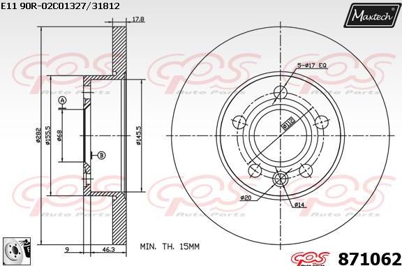 Maxtech 72951025 - Поршень, корпус скоби гальма autocars.com.ua